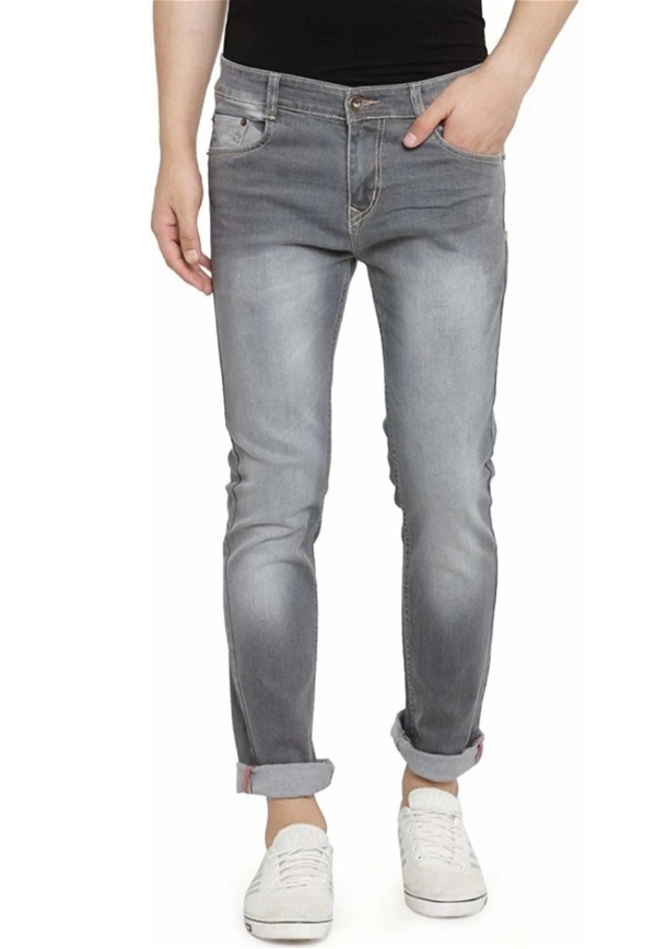 Stylish Denim Solid Men Jeans - 34
