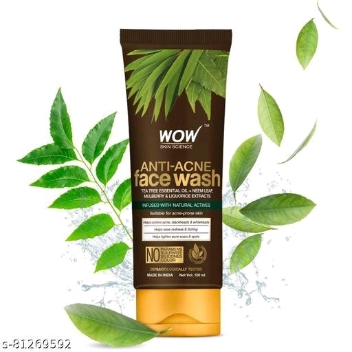 Wow Anti Acne Neem & Tea Tree Face Wash 100ml