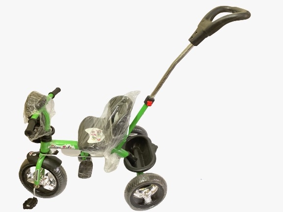 Green tricycle with back support 11134