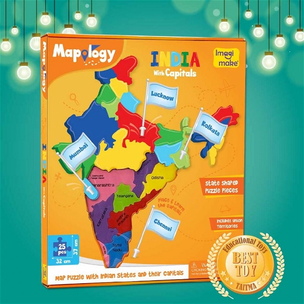 MAPOLOGY INDIA WITH CAPITAL 12884