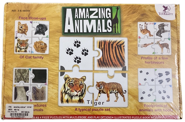 Pelikas Toyz - Kids Learning Educational Toys for 5-7 Year Olds, Puzzle for Kids, Jigsaw Puzzle - Amazing Animals