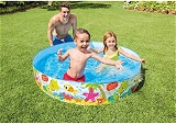 Intex TOYS Water Pool for Kids - Outdoor&Indoor Swimming Pool Bath Tubs for Kids, Portable & Foldable Baby Bathing Tub, Foldable Travel Tub with Pool Toy & Air Pump Accessories (5 Feet)