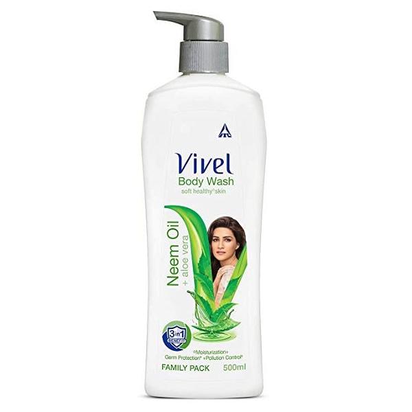 Vivel Body Wash Neem Oil And Aloe Vera, Soft Healthy Skin - 500ml