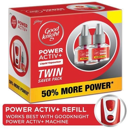 Good Knight Power Active+ Liquid Vapouriser -Mosquito Repellent Rifill - 45ml (Pack Of 4)
