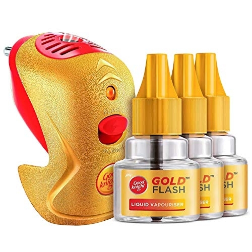 Good Knight Gold Flash Liquid Vapouriser - Mosquito Repellent Rifill - 3pcs(1machine+2refills)