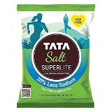 TATA  Salt, Superlite- Low Sodium Lodised Salt, 30% less Sodium  - 1kg