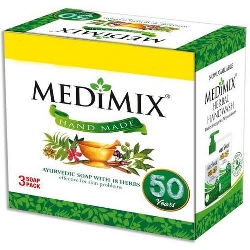 Medimix Ayurvedic Bathing Soap With 18 Herbs - Effective For Skin Problems - 125g - Pack Of 3