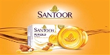 Santoor Pure Glow Bathing Bar With Almond Oil & Glycerine,  Nourished Glowing Skin - 125 g ( Pack Of 3)