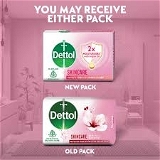 Dettol Bathing Bar Soap, Skin Care With Pure Glycerine, Protection From Skin Infection Causing Germ - 75g - Buy 3 Get 1 Free