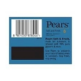 Pears Soft & Fresh, 98% Pure Glycerin & Mint Extracts , Look Young - Stay Young - 125g
