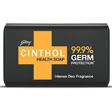 Cinthol Health Soap, Intense Deo Fragrance, 99.9% Germ Protection - 100g (Buy 4 Get 1 Free)