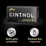 Cinthol Health Soap, Intense Deo Fragrance, 99.9% Germ Protection - 100g (Buy 4 Get 1 Free)
