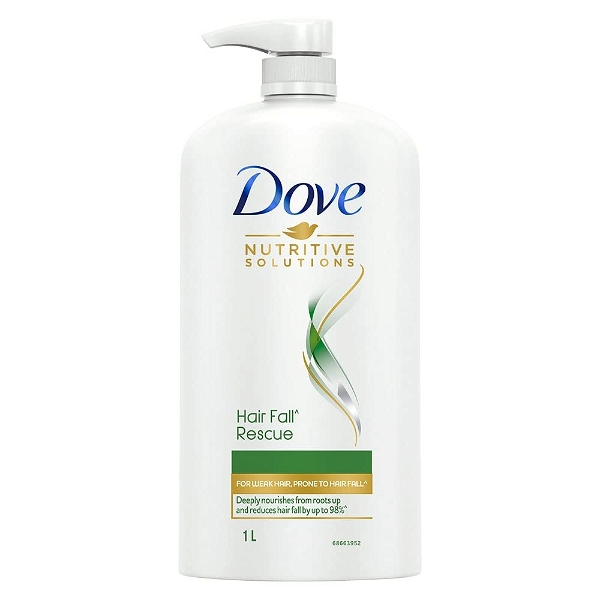 Dove Nutritive Solutions Hair fall Rescue Shampoo - For Weak Hair, Reduce Hair fall By Upto 98% - 1L