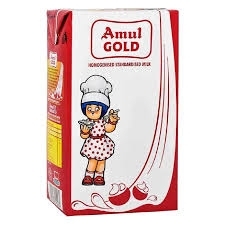 Amul Gold Homogenised Standardised Milk  - 1Ltr - Carton