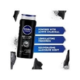 Nivea Active Clean Shower Gel With Active Charcoal For Body, Face & Hair - 500ml
