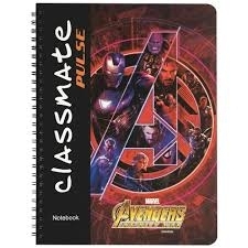 Classmate  Pulse Spiral Notebook- Unruled, For School & Office Use - 160pages