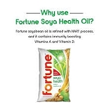 Fortune Soya Health Refined Soyabean Oil - 1 L - Pouch