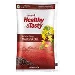 Emami  Healthy And Testy Kachi Ghani Mustard Oil - 1 L - Pouch