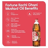 Fortune  Premium Kachi Ghani Pure Mustard Oil - Bottle, 1 L