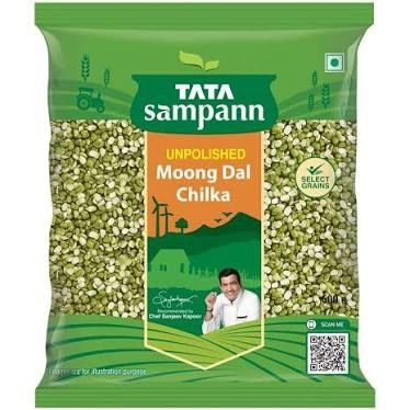Tata Sampann Unpolished Green Moong Dal Chilka/Split - 500gm